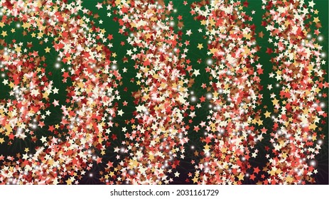 Bright Background with Confetti of Glitter Particles. Sparkle Lights Texture. Disco pattern. Light Spots. Star Dust. Explosion of Confetti. Design for Flyer.