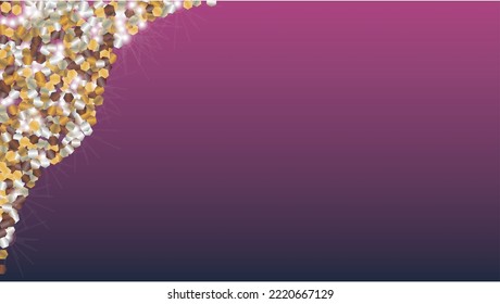 Bright Background with Confetti of Glitter Particles. Sparkle Lights Texture. Celebration pattern. Light Spots. Star Dust. Explosion of Confetti. Design for Advertisement.