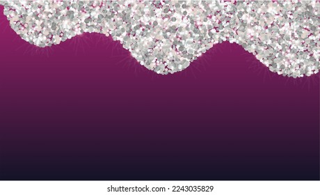 Bright Background with Confetti of Glitter Particles. Sparkle Lights Texture. Anniversary pattern. Light Spots. Star Dust. Explosion of Confetti. Design for Flyer.