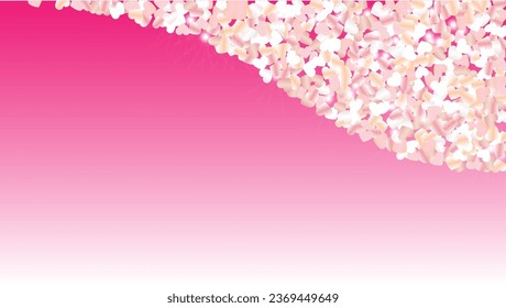 Bright Background with Confetti of Glitter Particles. St. Valentine Day. Holiday pattern. Light Spots. Explosion of Confetti. Glitter Vector Illustration. Design for Template.