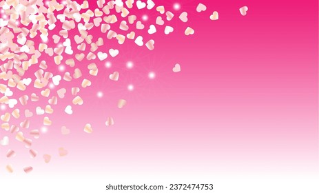 Heller Hintergrund mit Confetti von Glitter Particles. Valentinstag. Parteimuster. Lichtpunkte. Explosion von Confetti. Glitter-Vektorgrafik. Design für Print.