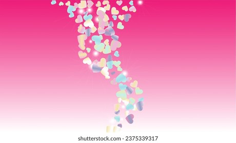 Bright Background with Confetti of Glitter Particles. St. Valentine Day. Celebration pattern. Light Spots. Explosion of Confetti. Glitter Vector Illustration. Design for Template.