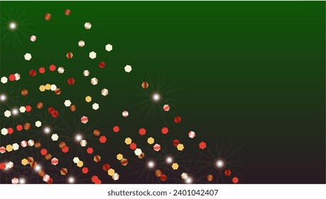 Bright Background with Confetti of Glitter Particles. Sparkle Lights Texture. Party pattern. Light Spots. Star Dust. Explosion of Confetti. Design for Poster.