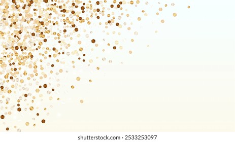 Fondo brillante con confeti de partículas de brillo. Textura de luces brillantes. Patrón de celebración. Puntos de luz. Polvo de Estrella. Explosión de confeti. Diseño para Invitación.