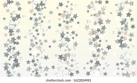 Bright Background with Confetti of Glitter Star Particles. Sparkle Lights Texture. Holiday pattern. Light Spots. Star Dust. Christmass Design. Explosion of Confetti. Design for Poster.