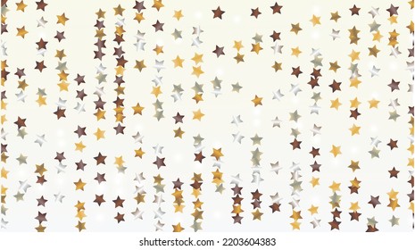 Bright Background with Confetti of Glitter Star Particles. Sparkle Lights Texture. Disco pattern. Light Spots. Star Dust. Christmass Design. Explosion of Confetti. Design for Advertisement.