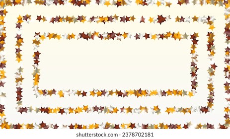 Bright Background with Confetti of Glitter Star Particles. Sparkle Lights Texture. Celebration pattern. Light Spots. Star Dust. Christmass Design. Explosion of Confetti. Design for Print.