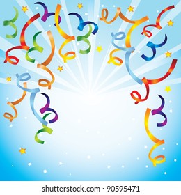 bright background with confetti - vector illustration