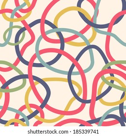 Bright background of curves rings. Seamless pattern can be used for wallpapers, pattern fills, web page backgrounds,surface textures.