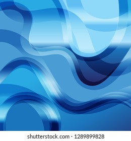 Bright background design blue transparent abstract wave blue