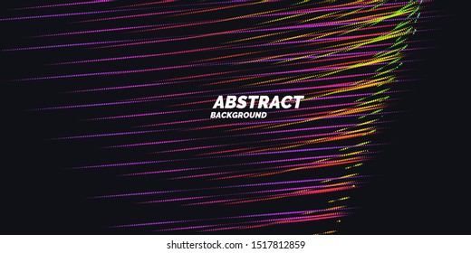 Bright background with dynamic lines. Vector illustration minimal flat style