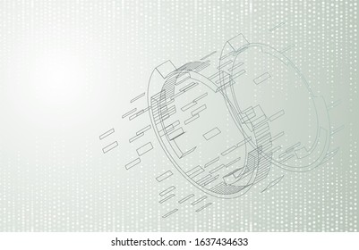 Bright background with elements of technical drawing.Vector illustration.