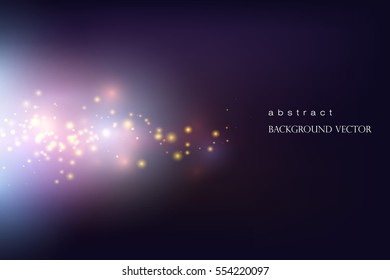 Bright background with a fiery flash and light spots, abstraction