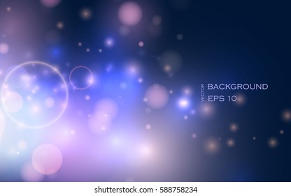 Bright background with a fiery flash and light spots, abstraction