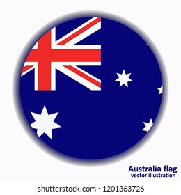Bright background with flag of Australia. Happy Australia day background. Illustration with white background. Bright illustration with flag.
