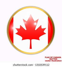 Bright background with flag of Canada . Happy Canada day background. Bright button with flag.