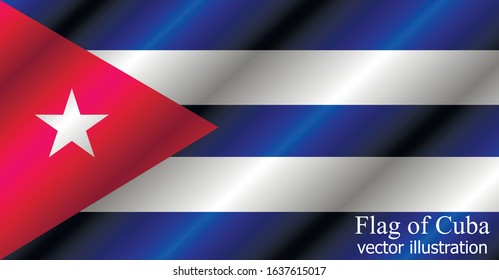 Bright background with flag of Cuba . Happy Cuba day background. Bright flag with folds.