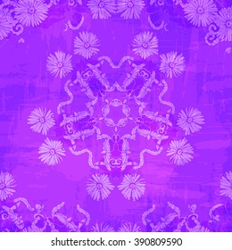 Bright background with floral patterns