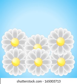 bright background with flowers for a design and mestome for text,vector illustration