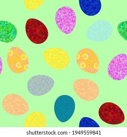 Fondo claro con divertidos huevos coloridos. Ilustración vectorial perfecta para la decoración.