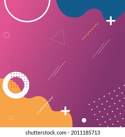 Bright background with geometric shapes