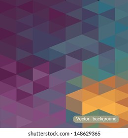 Bright background of geometric shapes. Spectrum geometric background made of triangles. Eps 10
