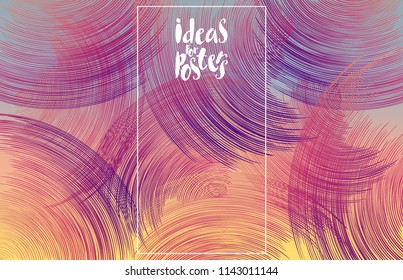 Bright background with a gradient background and chaotic strokes. Creative design for the design of posters, invitations, banners, websites, web advertising, presentations, applications.