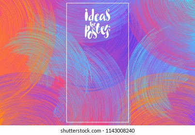 Bright background with gradient patterns and decorative strokes. Creative design for the design of web advertising, presentations, lectures, applications, mobile interface, posters, invitations