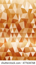 Bright background for greeting cards. Polygon background copper color. Vector illustration. vertical banner. To implement your design ideas, business subjects, successful presentations.