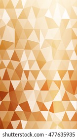 Bright background for greeting cards. Polygon background copper color. Vector illustration. vertical banner. To implement your design ideas, business subjects, successful presentations.