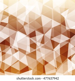 Bright background for greeting cards. Polygon background brown color. Vector illustration. Square banner. To implement your design ideas, business subjects, successful presentations.