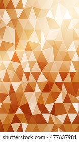 Bright background for greeting cards. Polygon background copper color. Vector illustration. vertical banner. To implement your design ideas, business subjects, successful presentations.