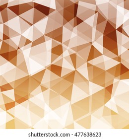 Bright background for greeting cards. Polygon background brown color. Vector illustration. Square banner. To implement your design ideas, business subjects, successful presentations.