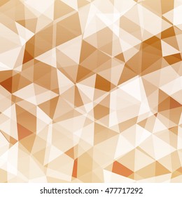Bright background for greeting cards. Polygon background brown color. Vector illustration. Square banner. To implement your design ideas, business subjects, successful presentations.