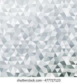 Bright background for greeting cards. Polygon background silver color. Vector illustration. Square banner. To implement your design ideas, business subjects, successful presentations.