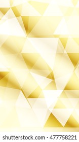Bright background for greeting cards. Polygon background gold color. Vector illustration. vertical banner. To implement your design ideas, business subjects, successful presentations.