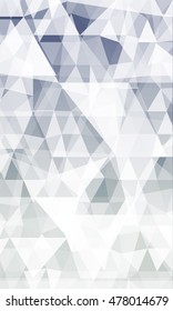 Bright background for greeting cards. Polygon background silver color. Vector illustration. vertical banner. To implement your design ideas, business subjects, successful presentations.