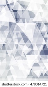 Bright background for greeting cards. Polygon background silver color. Vector illustration. vertical banner. To implement your design ideas, business subjects, successful presentations.