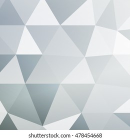 Bright background for greeting cards. Polygon background silver color. Vector illustration. Square banner. To implement your design ideas, business subjects, successful presentations.