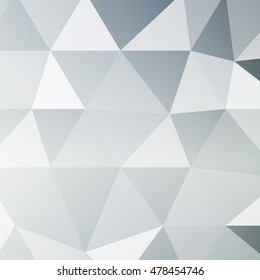 Bright background for greeting cards. Polygon background silver color. Vector illustration. Square banner. To implement your design ideas, business subjects, successful presentations.