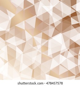 Bright background for greeting cards. Polygon background brown color. Vector illustration. Square banner. To implement your design ideas, business subjects, successful presentations.