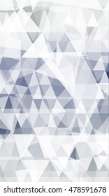 Bright background for greeting cards. Polygon background silver color. Vector illustration. vertical banner. To implement your design ideas, business subjects, successful presentations.