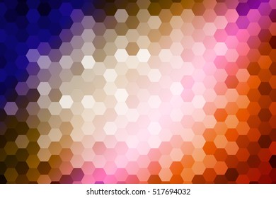 Bright background for greeting cards. Polygon color hexagon. Vector illustration. To implement your design ideas, business subjects, successful presentations.