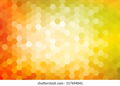 Bright background for greeting cards. Polygon background yellow, red color hexagon. Vector illustration. To implement your design ideas, business subjects, successful presentations.