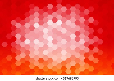 Bright background for greeting cards. Polygon background yellow, red color hexagon. Vector illustration. To implement your design ideas, business subjects, successful presentations.
