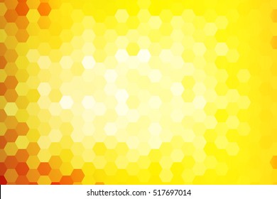 Bright background for greeting cards. Polygon background yellow, red color hexagon. Vector illustration. To implement your design ideas, business subjects, successful presentations.