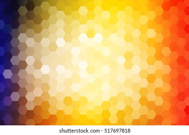 Bright background for greeting cards. Polygon background yellow, red color hexagon. Vector illustration. To implement your design ideas, business subjects, successful presentations.
