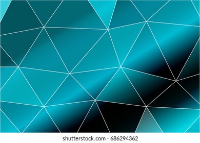 Bright background for greeting cards. Polygon background black, blue color. Vector illustration. To implement your design ideas, business subjects, successful presentations.