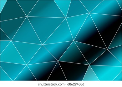 Bright background for greeting cards. Polygon background black, blue color. Vector illustration. To implement your design ideas, business subjects, successful presentations.