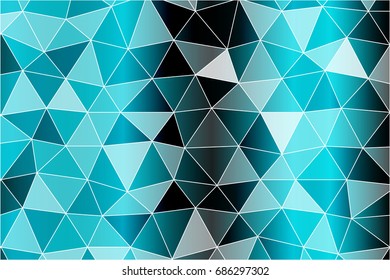 Bright background for greeting cards. Polygon background black, blue color. Vector illustration. To implement your design ideas, business subjects, successful presentations.